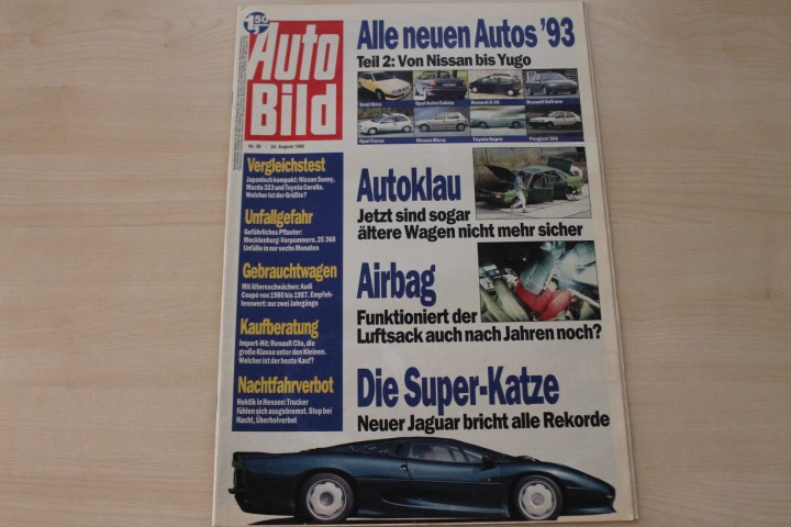 Deckblatt Auto Bild (35/1992)